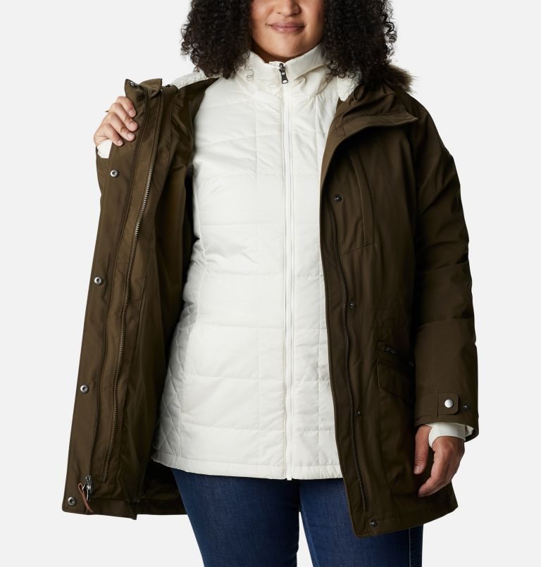 Women's Columbia Watson Lake Omni-Heat Infinity Interchange Insulated Jackets Dark Brown | Plus Size CA-W18CA